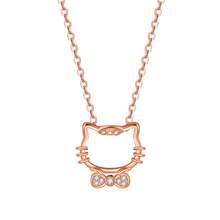 Sanrio Collar de Hello Kitty, collar colgante de gato de dibujos animados, collar de cadena de clavícula, mejor regalo para niñas, cumpleaños, sorpresa, novia, mejor amiga