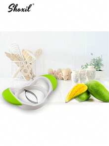 shoxil Edelstahl Mango Scheibenschneider, multifunktionaler Fruchtteiler für den Hausgebrauch, schneidet Mangos mühelos in gleichmäßige Scheiben, langanhaltend & leicht zu reinigen