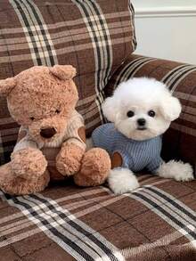 1pc Pet Sweatshirt For Autumn/Winter, Comfortable Versatile Dog/Cat Base Layer, Suitable For Yorkshire Terrier, Pomeranian, Maltese, Chihuahua, Russian Blue And Other Medium/Small Cats & Dogs, For Indoor And Outdoor Wear - Multicolor - View 6