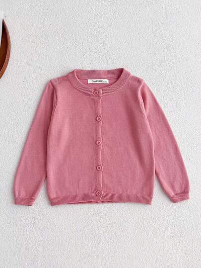 Girls (Small) Solid Color Air Conditioning Cardigan, Summer