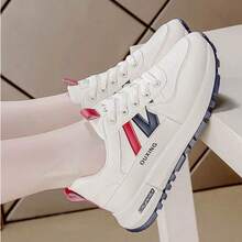 Zapatillas Deportivas para Mujer, Estilo Casual Moderno con Detalles de Color Vibrante para Uso Diario - Rojo - Ver 3