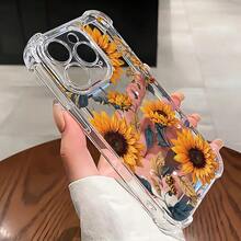 Con una carcasa de girasol, esta funda de teléfono elegante y minimalista, personalizada y creativa, está equipada con protección resistente a golpes y caídas en las cuatro esquinas, es resistente a las manchas y duradera para el  17.17 Pro...17 Pro Max...17 Agua. 16.16 Pro...16 Pro Máx.16 más.. 15.15 Pro Max...15 Pro...15 más.. 14.14 Pro...14 más..14 Pro Max... 13.13 Pro...13 Pro Max...12.12 Pro...12 Pro Max...11.11 Pro...11 Pro Máx.XR.X.XS.XS máx.Compatible con el modelo Se.MiNi, proporciona una excelente absorción de impactos y mejor protección contra caídas, hecho de material TPU suave, cubriendo completamente el equipo, con cojines de aire en cada dispositivo. - Transparente 2998 - Ver 3