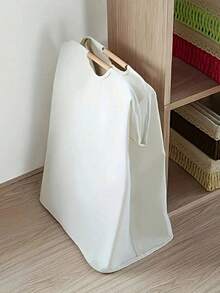 1 pezzo Cesto portabiancheria pieghevole con manico in legno, cesto portabiancheria sporca pieghevole per bagno, camera da letto, lavatrice, adatto per vestiti, asciugamani, magliette, jeans, biancheria intima