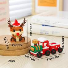 Santa's Cottage, Santa Claus, Christmas Tree, Train, Snowman Micro Particle Building Blocks, Creative Gift, Reindeer Assembly Blocks - Educational ABS Toy Box Packaging, Best Holiday Gift, Indoor Decoration, Christmas Decoration, Adult Building Blocks, Cottage, Gift, Christmas Train Set, Christmas Decoration, Building Blocks, Christmas Decoration, Living Room Christmas Hanging Decoration, Tabletop Decorative Ornament, Ideal Creative Christmas Gift For Family And Friends. - Multi-colored Santa Claus Tree House - View 35