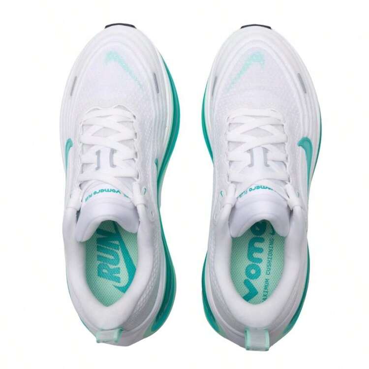 Jordan Zapatillas de running para mujer W NIKE VOMERO PLUS, zapatillas deportivas casuales y cómodas HV8154-100 - Blanco/Plata metalizado/Microverde/Verde menta espumoso - Añade 4