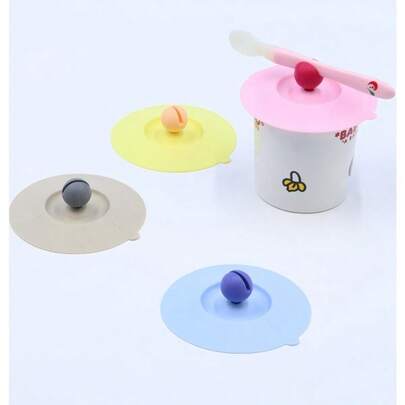 Cup Lid, Dust-Proof Silicone, Round Universal Ceramic Cup Lid, Sold Separately, Glass Water Cup, Teacup Accessories, Mark Sent 1pcs.
