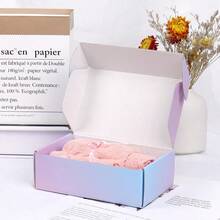 6x4x2 Inch Small Shipping Boxes For Packaging Small Business 50 Pack Mailing Boxes Corrugated Cardboard Mailer Gift Box Gradients - 紫色 - 查看 3