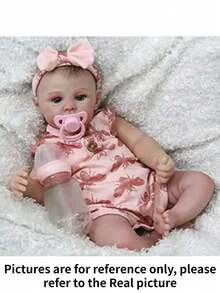 Muñeca recién nacida de 18 pulgadas de Body completo de vinilo con tacto suave, muñeca bebé recién nacida realista y linda hecha a mano con pintura 3D como regalo de cumpleaños/Navidad (anatómicamente precisa) - Muñeca Renacida - Ver 9