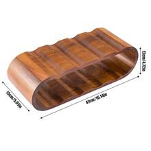 Space-Saving Wine Bottle Holder - 8-Bottle Wooden Rack With Freestanding Design For Kitchen Or Bar Use - Natural - View 6