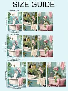 3PCS Blue Ocean Theme Bathroom Wall Art Gator Dolphin And Sea Turtle In Bathtub Picture Wall Decor Tropical Coastal Animals Poster Canvas Print Artwork, Bedroom Decor, Living Room Decor, Office Decor, Dining Room Wall Decoration, Kitchen Decor, Study Room, Corridor, Dormitory Decoration, Bathroom Decor,Ideal Gift For Friends, Wall Arts, Wall Decor, Home Decor, Room Decor, Canvas Wall Art, Posters, Wall Art With Frame, Optional Frame ﻿ ﻿ - Multicolor - View 11