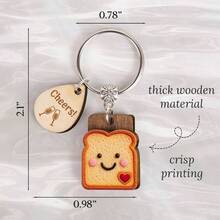 Bread Toast Keychain Women, Divorce Gifts Women, New Job Gifts Women, Gifts Teenage Girls, New Beginnings Gifts Women, College Her - New Home - View 4