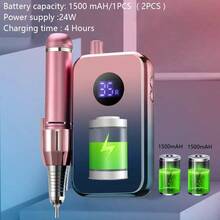 duofu Tragbare Hochgeschwindigkeits-Elektrische Nagelschleifer 35000RPM Nagelbohrmaschine Wiederaufladbarer Nagelfeile Nagel Zubehör Gel Nagellack Schleifmaschine Professionelles Werkzeug Maniküre Set für Weihnachts- und Neujahrsgeschenk