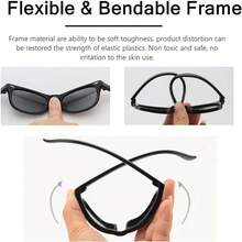 Lentes de Sol para Niños UV, Lentes de Sol para Niños con Protección 400UV, Gafas de Polarizadas Deportivos con Correas, Gafas para Niños 3 Años - 1 - Ver 3