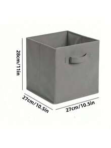 1/6 حزمة صندوق تخزين - صندوق تخزين مكعب 11 بوصة، خزانة تخزين قابلة للطي للخزانة والملابس والألعاب، مقابض مقواة