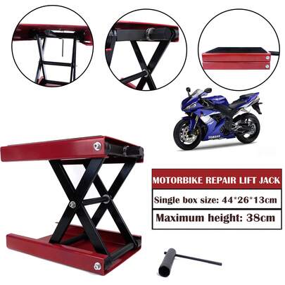 EFAN Motorcycle Scissor Lift, Jack Scissor Hydraulic Lift For Terrain Vehicle, Stand Lift Jack For Motorbike Repair, Heavy Duty Steel Bike Repair Deck Bracket With Adjustable Height (3.6 Inch-15 Inch)