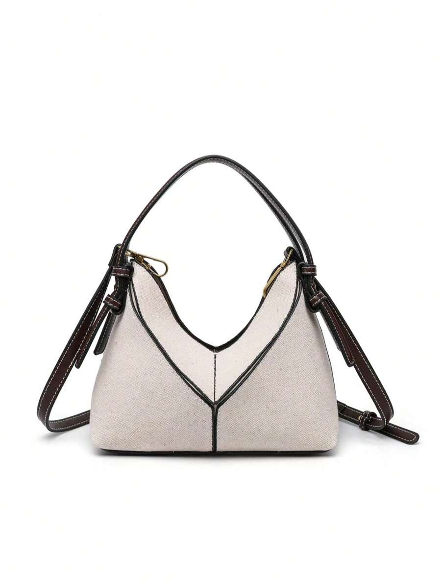 Bolsa de lona mini de moda 2025, diseño de color block, nueva llegada de verano