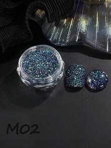 8 盒/套超亮指甲闪粉 0.4 克/罐变色龙极光闪亮钻石美甲镀铬粉细闪粉颜料 - 彩色 - 查看 27