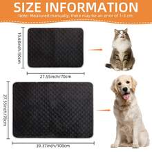 1件装冬季宠物床垫，防水，绒面，石墨烯内衬，保暖隔热，柔软舒适，防潮隔热，底部防滑，适用于产房、笼子、室内/室外、汽车、小型/中型/大型犬猫，节日礼物，可机洗可重复使用，抗撕裂。 - 彩色 - 查看 3