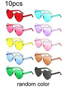 20/10/8/5pcs Set Frameless Pentagram Shaped Transparent Candy Color Party Glasses, Suitable For Parties, Swimming, Beach, Birthday, Carnival And Other Entertainment Activities And Party Favors (Random Colors) - Multicolor - View 9
