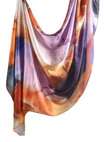 1 件新款设计印花头巾优质渐变色大理石水印优雅女士头巾头巾，柔软材质多功能防晒/防风头巾披肩，适合日常生活/节日派对/宴会场合 Abaya 配饰女士面纱