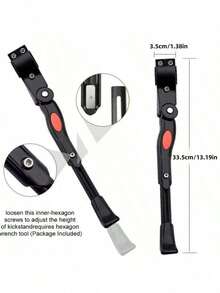 1 Stück verstellbarer Fahrradständer mit stabilem Pedal - Schwerer Duty Schwarzer Rahmen, werkzeugfreie Montage, stabiler Standfuß geeignet für Mountainbikes/Rennräder - platzsparende Innen-/Außenlagerung, langanhaltend lackierte Oberfläche (geeignet für Wohnung, Garage, Terrasse)