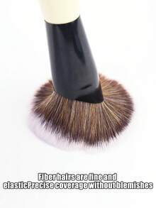 1 Set Professional Dual-Ended Face Makeup Brushes, Including Powder Brush And Blush Brush, Soft Bristles, Portable, Ideal For Travel Makeup - White - View 4