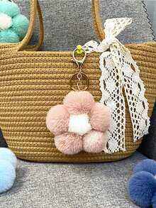 1pc Cute Floral Fashion Keychain For Phone, Keys, Suitable For Daily Commute, Dating, Ideal Gift For Valentine's Day, Car, Women, Teachers, Back To School - Multicolor - View 11