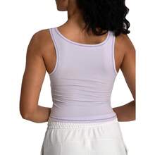 Women Rib Tank Top Padded Workout Top Square Neck Crop Tank Fitted Basic Cami Tops - Lilac Hint - View 5