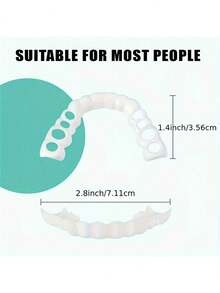 Joyería dental de estilo simple y neutro, adecuada para uso diario, vacaciones, fiestas, casual, maquillaje de vacaciones, estilo hip-hop. Accesorios dentales con rhinestones - Blanco - Ver 9