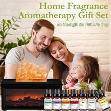 SULVGO Difusor e umidificador de óleos essenciais para lareira - Difusor ultrassônico de aromaterapia com LED de 7 cores e temporizador para quarto, casa e escritório