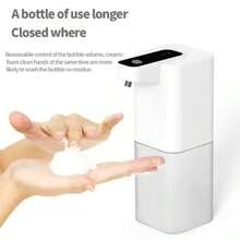 400ML Touchless Smart Infrared Automatic Soap Dispenser, Hands-Free Electric Auto Foaming Liquid Soap Dispenser For Handwashing And Dishwashing, With Lithium-Ion Battery, USB Rechargeable, IPX4 Waterproof, 0.25s Fast Sensing, Long-Lasting Battery Life, 4 Flow Levels Adjustable, Suitable For Bathroom And Kitchen, Christmas/Halloween Gift Decor