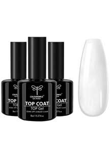 No Wipe Gel Top Coat, Shine Finish And Long Lasting, Soak Off LED Nail Lamp Gel Gifts For Women - Clear - View 13