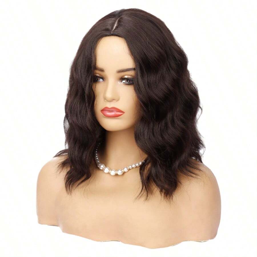 100% Bio Organic Super Natural Short Wig 40cm - màu nâu - Xem 1