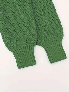 Série de Malha Casual Urbana Verde-Lima Plus Size, Suéter Folgado, Roupa Casual Confortável e Versátil para Outono/Inverno, Design Minimalista para Casa e Transporte, Coleção de Malha Feminina, Lançamento Novo 2026 - Verde - Visão 7