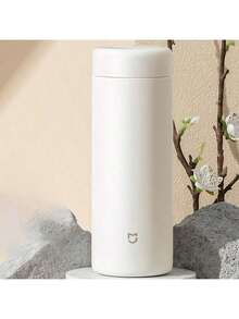 Xiaomi Cốc giữ nhiệt 350ml, Mở bằng một lần chạm để dễ uống, Thép không gỉ 316 giữ nhiệt và lạnh, Thiết kế di động, Hoàn hảo để sử dụng tại văn phòng và trên ô tô, Màu trắng - trắng - Xem 1