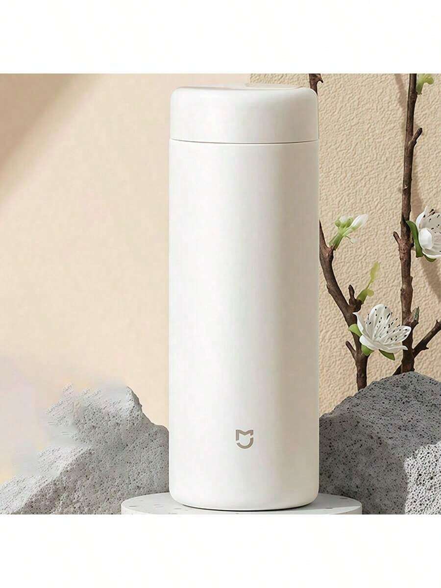 Xiaomi Cốc giữ nhiệt 350ml, Mở bằng một lần chạm để dễ uống, Thép không gỉ 316 giữ nhiệt và lạnh, Thiết kế di động, Hoàn hảo để sử dụng tại văn phòng và trên ô tô, Màu trắng - trắng - Xem 1