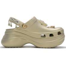 Crocs 2026新款女士拖鞋/凉鞋  骨白色 闪亮珍珠花朵 休闲舒适一脚蹬鞋 211519-2Y2 - 骨白色 - 查看 2