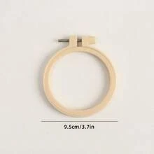 4pcs Adjustable Plastic Embroidery Hoops Set - Plain Color - For Cross Stitch, Crafts And Fabric Fixing - Household Handcraft Tools
