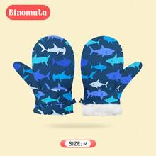 Binomata 1 Pair Toddler Boys & Girls Cartoon Waterproof Warm Winter Gloves, M Size For 1-3 Years, L Size For 3-8 Years, Outdoor Snow Ski Mittens - Multicolor - View 12