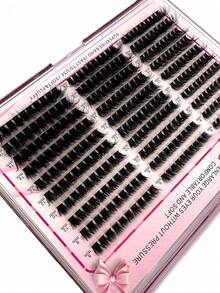 !!! 300pcs/Set 10rows 100+120+160pcs 0.07mm Faux Mink Eyelash Extensions, 8-16mm Mixed Length, 3D Russian Volume Individual Lashes, Plastic Box, For Makeup.Random Style Delivery.