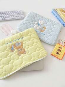 Quilted Cloud Bear Embroidered Laptop Sleeve, Fits 11" And 13" Devices. Laptop Bag, Laptop Case, Laptop Protective Cover, Laptop Protective Sleeve, Water-Resistant Portable Travel, Men's Laptop Bag - Multicolor - View 9