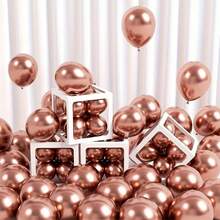 21pcs Rose Gold Balloons And Rose Gold Confetti Latex Balloons, Perfect For Birthdays, Weddings, Engagement Parties, Graduation Ceremonies, Anniversaries, Home Garden Decoration, Home Decoration, Party Backgrounds, Christmas Decor - 彩色 - 查看 7