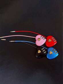 Candado con forma de corazón, candado de combinación lindo para taquillas, candado de amor digital con código, mini candado de amor, candado de combinación para puerta exterior en forma de corazón, color rosa, pequeño candado de viaje para equipaje, candado de combinación metálico con forma de corazón, código de 3 dígitos, sin ensamblaje, sin carga, sin batería - Candado de para equipaje, taquillas, mochilas, joyeros, accesorios de viaje y vacaciones, accesorios para taquillas escolares