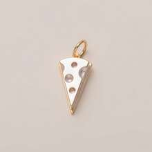 1pc时尚仿食物系列面包披萨樱桃柠檬草莓菠萝葡萄蘑菇苹果黄瓜DIY吊坠，镀18K金，DIY首饰配件项链配件、手链配件、钥匙扣配件，轻松搭配，适合日常休闲节日作为精美的护身符吊坠佩戴，适合送给妻子和母亲。 - 彩色 - 查看 7