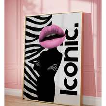 1 pièce Impression de collage d'appartement, impression de mode noir et blanc Y2K, art esthétique rose et cool pour les chambres d'adolescents et d'étudiants