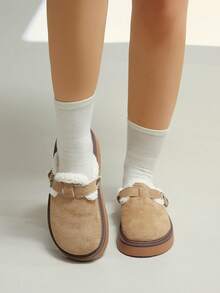 女士春季新款圆头厚底舒适套脚休闲时尚穆勒鞋