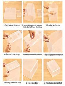 12/6pcs Clear Shoe Boxes Stackable Shoe Storage Boxes For Closet Sturdy Shoe Box Storage Containers With Clear Door Plastic Shoes Case Thickened Drawer Case Plastic Shoe Boxes Stackable Box Shoe Organizer Shoebox Organizer Containers For Sneakers - View 10