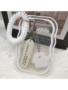 Fashionable And Unique Macaron-Inspired Solid Color Card Holder - Plastic Material, Perfect For Student ID Cards, Campus Access Cards And Keys, Women Mini Wallet Clutch Keychain Card Holder Wallet Wristlet - Multicolor - View 11