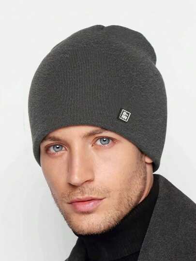 New Skull Caps For Men Autumn Winter Warm Knitted Hat Fashion Streetwear Hip Hop Beanie Cap Man Casual Skullies
