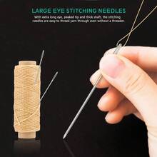 20 Pieces Large - Eye Needles 2inch Large Eye Sewing Needles Stainless Steel Stitching Needles With Bottle Leather Projects